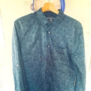 John Varvatos S Green Paisley Button Down Shirt